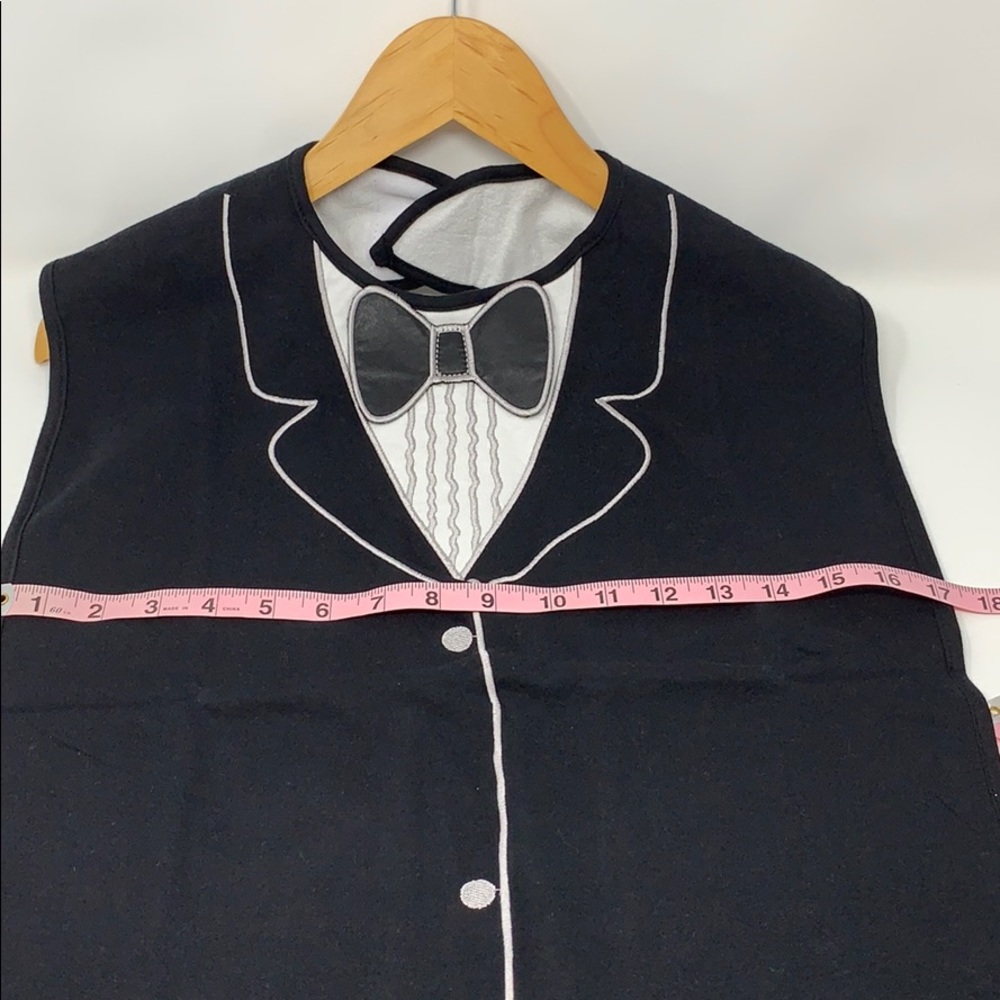 Frenchie Mini Couture Tuxedo Adult Bib NWT - Picture 7 of 8